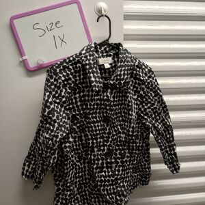 CJ Banks blouse/light jacket